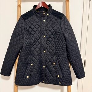 Joules Women's Quilted Dark Navy Jacket